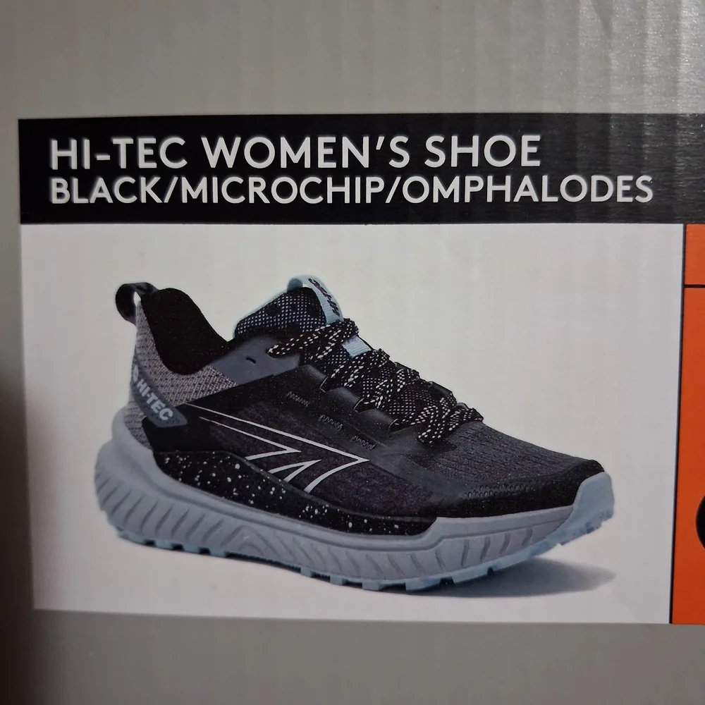 Hi-Tec Women's Black and Gray Trail‎ Running Shoes NWT Hiking Sneakers
